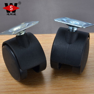Roulettes pivotantes Disway de 1,5 pouce avec frein, roulettes en nylon pour meubles, tables, chaises, chariots à main - Product Image 1