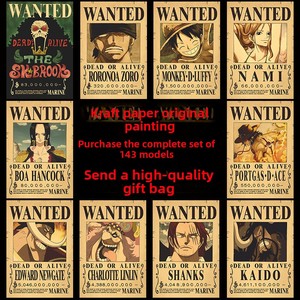 Affiches <span class=keywords><strong>de</strong></span> recherche <span class=keywords><strong>de</strong></span> récompense Anime Luffy Gear 5 Nika Zoro Ace Shanks Pirates du <span class=keywords><strong>Chapeau</strong></span> <span class=keywords><strong>de</strong></span> <span class=keywords><strong>Paille</strong></span>, décoration murale pour salon, affiches en papier kraft - Product Image 3