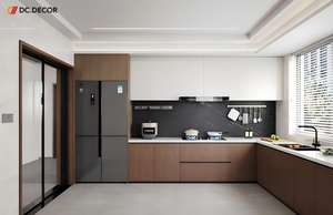 Meuble <span class=keywords><strong>de</strong></span> cuisine modulaire RTA, structure en contreplaqué, crédence en <span class=keywords><strong>granit</strong></span>, finition stratifiée, ignifuge, durable, écologique, moderne - Product Image 2