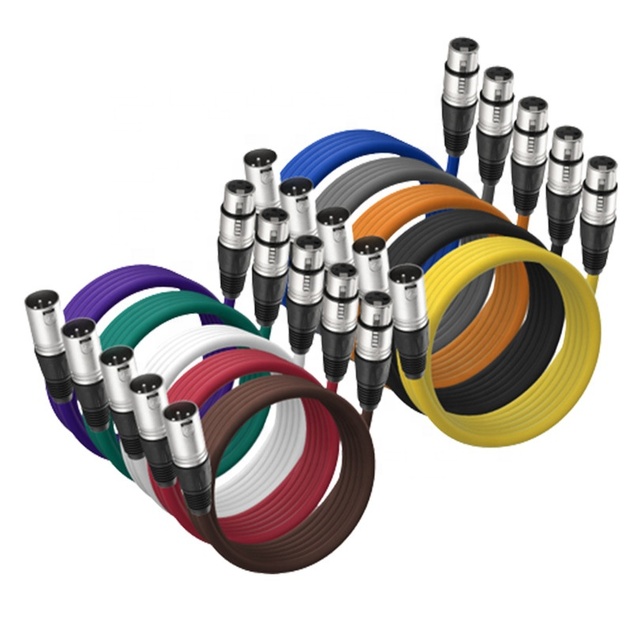 High Quality 3m 5m 10m 20m 100m Audio Mic Cable Connector Profecional 3 Pin Male to Female Microphone Xlr Cable