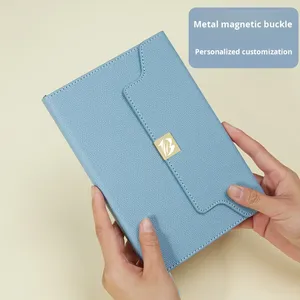 Set de Regalo de Cuaderno de Imitación de Cuero con Triple Pliegue, Caja con Cierre Adhesivo, Termo de Recuerdo, Diario de 100 Hojas, Papel Metálico para Oficina - Product Image 3