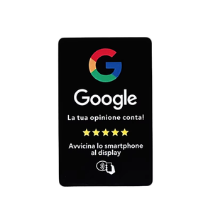 Logotipo de impresión Código QR Tarjeta de visita NTG 213/215/216 13,56 MHz NFC PVC Compatible <span class=keywords><strong>Facebook</strong></span> Whatsapp Google Review Etiqueta RFID - Product Image 1