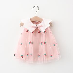 Vestidos de princesa de gasa para niñas al por mayor, estilo coreano, con diseño bordado, de China - Product Image 1