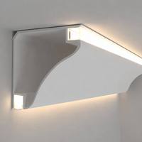 Profilé de moulure LED SHIZI blanc pour corniche architecturale avec bande lumineuse intégrée pour plafond et mur OEM