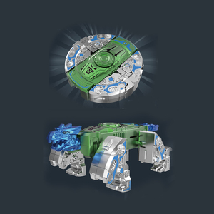 Jouet de <span class=keywords><strong>dinosaure</strong></span> à déformation mécanique, plastique mélangé 3 couleurs, transformable en gyroscope, mini <span class=keywords><strong>dinosaure</strong></span> pour enfants - Product Image 1