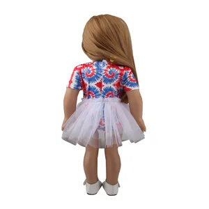 Boneka anak perempuan, pakaian gaun boneka Amerika 18 inci