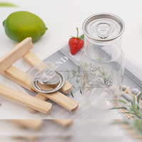 Bouteilles et pots en plastique PET transparent écologiques avec couvercles, imprimés avec logo, pour gâteaux, glaces, sodas, boissons énergisantes et champagne