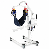 Lève-personne électrique robuste pour patients, capacité 200 kg, palan de transfert médical avec base à pédale pour la rééducation thérapeutique