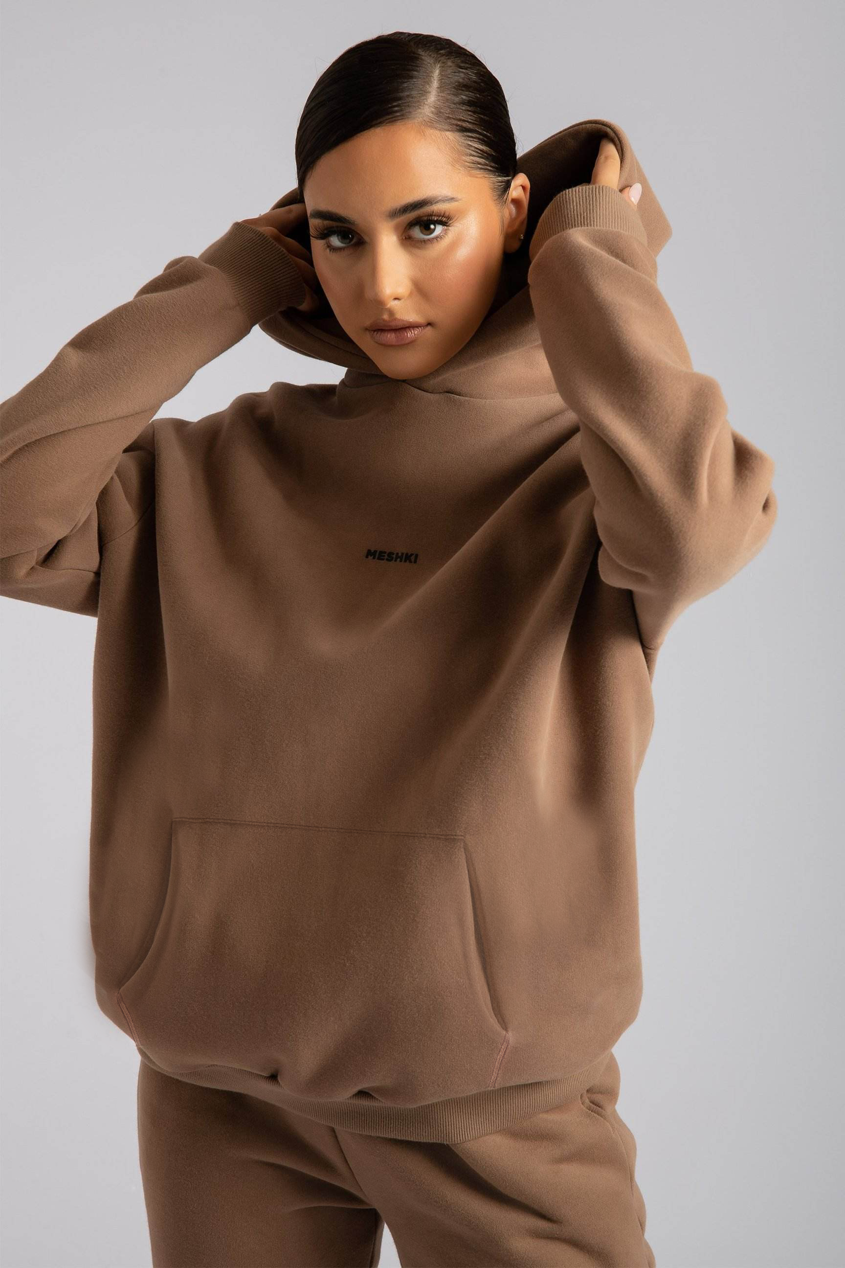 Sweat à capuche moka