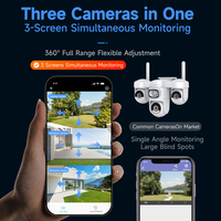 Caméra PTZ intelligente avec suivi automatique multicaméra, audio Wi-Fi, triple objectif, application OKAM Pro, microprocesseur, caméra PTZ sans fil