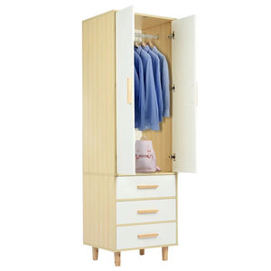 Armoire contemporaine en bois avec étagères, portes verrouillables, tringle de suspension pour hôtel, villa, chambre à coucher, organisateur de rangement <span class=keywords><strong>DECOHOME</strong></span> 60kg - Product Image 2