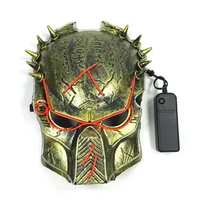 Múltiples Máscaras LED Personalizadas de Animal <span class=keywords><strong>Depredador</strong></span> de Película, Luminosas, Decoración para Halloween, Plástico, Seda, para Cosplay - Product Image 5