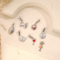 Pendentif Olivia PVD 18K en acier inoxydable, motifs papillon, serpent, rugby, vin, football, plaqué or 18K, pour hommes et femmes, pour la création de bijoux