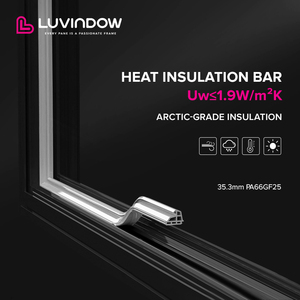 Luvindow Fenêtre à cadre étroit en aluminium à <span class=keywords><strong>double</strong></span> <span class=keywords><strong>vitrage</strong></span> personnalisé et à rupture thermique Fenêtres de maison à battant en aluminium - Product Image 6