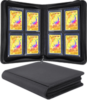 Classeur à 4 pochettes pour cartes de 3 x 4 pouces, capacité de 112 cartes, en cuir PU, album pour cartes de sport et de collection