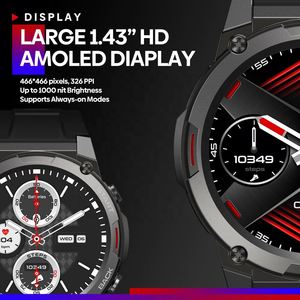 Reloj Inteligente con Pantalla AMOLED de 1.43'' Siempre Encendida, Monitor de Frecuencia Cardíaca y Oxígeno en Sangre, Llamadas por Bluetooth, Zeblaze Vibe <span class=keywords><strong>7</strong></span> <span class=keywords><strong>Pro</strong></span> - Product Image 6