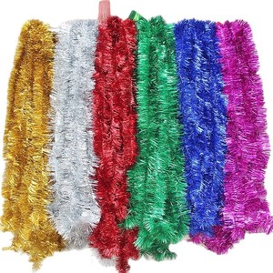 Guirlande de Noël en Tinsel, Décorations de Noël, Ruban Pailleté de Noël de 2 Mètres, Fournitures pour Anniversaire, Mariage, Fête, Vacances - Product Image 5