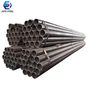 Tubos e tubos soldados de aço, fornecedor da fábrica, ferro preto, redondo, erw, tubos 377