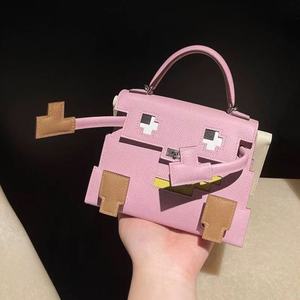 Bolso de mosaico con diseño de muñeca - Bolso bandolera mini de cuero genuino cosido a mano <span class=keywords><strong>Dole</strong></span> Picto personalizado para mujer - Product Image 2