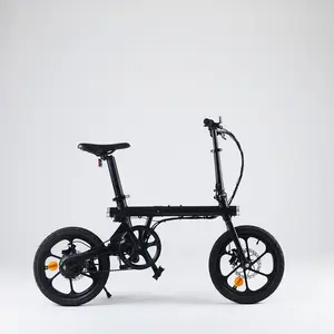 新款25千米/h轻质16英寸折叠电动自行车36v 5.2ah可折叠自行车儿童小型折叠电动自行车