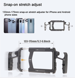 ชุดอุปกรณ์ถ่ายวิดีโอแบบมือถือ รุ่นใหม่ ปี 2024 พร้อมที่จับ สำหรับ iPhone 15 14 13 12 และโทรศัพท์ Android พร้อมไมโครโฟน ไฟ และอุปกรณ์ถ่ายภาพวิดีโอ Vlog - Product Image 6