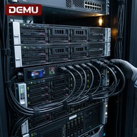 PDU Rak Terukur 1.2U 11 Port Campuran Stopkontak C13 C19 Input 32A Pemantauan Daya LCD Berwarna