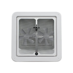 Prix abordable, hotte de ventilation de toit 12V, ventilateur de toit pour camping-car, ventilateur de toit manuel en ABS avec deux ventilateurs d'évacuation, 350x350mm - Product Image 2