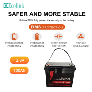 Ecolink BMS-Built 12.8V LiFePO4 baterai Solid State 100-300Ah masa pakai panjang 3000-Cycle siklus dalam paket Premium untuk Solar/EV - Product Image 6