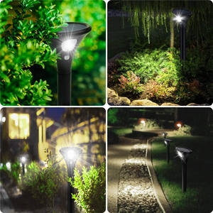 Lámpara Solar para Exteriores RGB, Impermeable, con Sensor de Movimiento, Lámpara de Jardín, Luces Solares LED para Césped, Patio, Jardín, Paisaje - Product Image 2