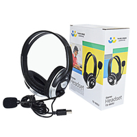 Casque filaire supra-auriculaire avec micro et contrôle du volume intégré, double prise audio 3,5 mm, pour PC de bureau, enseignement en ligne