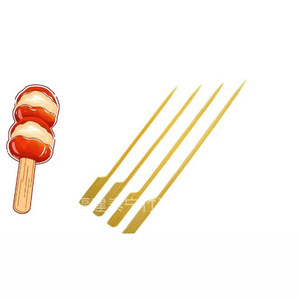 Brochetas de bambú con mango para Oden, hawtorn confitado, carne asada, frutas y verduras, con 2 años de duración. - Product Image 1