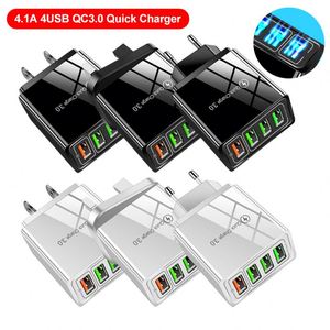 Chargeur rapide multi-ports LED-Lit QC3.0 4USB pour les voyageurs EU/US/UK - Product Image 1