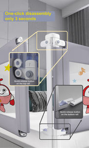 מתכווננת יחידה חד-יד תינוק מיטת רכבת מגן בטיחות עבור פעוטות וילודים - Product Image 6