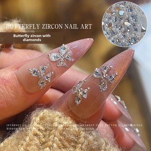 Accessoires de décoration d'ongles en strass 3D en forme de papillon, breloques et amulettes pour ongles Haoshi, fournitures pour ongles en gros - Product Image 2