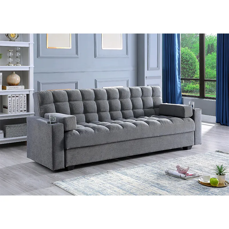Moderne Fluwelen Sofa Set Ontwerpt Japanse Opklapbare Slaapbank Futon Slaapbank Voor Woonkamer
