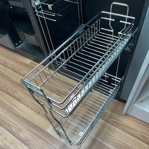 Cesta extraíble de Metal estrecho barato, organizador de armario de cocina, estante de almacenamiento de cajón de alambre para estante de <span class=keywords><strong>despensa</strong></span> - Product Image 2