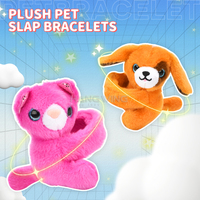 Nouveauté 2024 : Bracelet à claquer en peluche en coton PP, motif dinosaure mignon de dessin animé, 12 pièces/boîte, unisexe