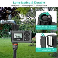 Minuterie d'eau numérique intelligente Vanne d'eau intelligente étanche automatique pour jardin pelouse maison-en plastique durable