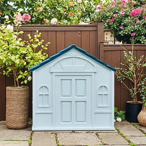 2025 último superventas grande al aire libre impermeable de lujo de plástico para mascotas perrera iglú <span class=keywords><strong>perro</strong></span> cama <span class=keywords><strong>casa</strong></span> Pp Puerta de Metal <span class=keywords><strong>casa</strong></span> que admite mascotas - Product Image 2