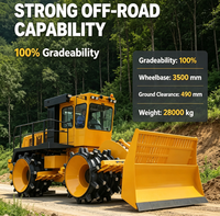 Déchiqueteuse de déchets municipaux haute performance de 28 tonnes, équipée d'une lame de bulldozer robuste pour une forte capacité de compactage et une grande capacité de passage