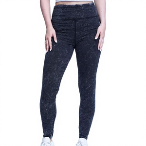 New Arrival Acid Wash Leggings for Women Top Seller Customized Design & Logo High Waist High Quality Casual Gym Wear - Product Image 1