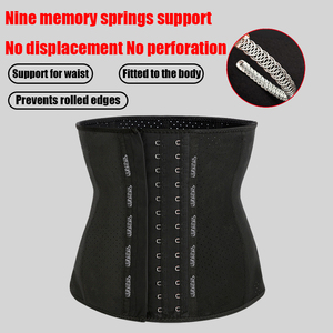 ロングトルソブラック9スチールボーンラテックスウエストトレーナートリマーベルトスリミングウーマンシェイパーラテックス100% - Product Image 3