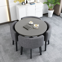 Prix d'usine en gros, ensemble de table à manger moderne et durable, table et chaises pour 4 personnes, meubles pour la maison