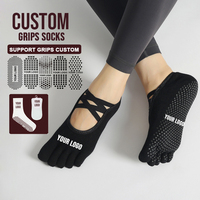 Chaussettes de yoga et de pilates antidérapantes personnalisées de haute qualité avec logo, chaussettes de sport en coton pour femmes, chaussettes de danse, chaussettes de fitness athlétiques en tissu éponge