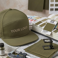 Casquette de baseball à 7 panneaux perforée au laser, séchage rapide, avec logo personnalisé, respirante, pour hommes, pêche en plein air, camping, pour les grossistes