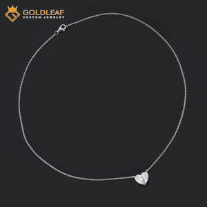 Collar con Colgante de Diamante Cultivado en Laboratorio, Corte Corazón, Oro Blanco de 14k, D VVS, para Compromiso, Boda o Fiesta, Personalizado y Clásico - Product Image 6