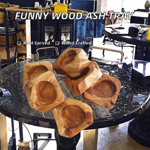 CRAFTS HUB CH74NFD Cendrier à cigare en bois sculpté à la main, drôle, portable, de poche, nouveauté, accessoires pour hommes, fumeurs - Product Image 2