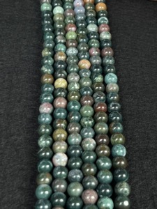 Perles de pierres précieuses multicolores rondes polies en agate indienne de haute qualité pour la fabrication de bracelets DIY 4/6/8/10mm - Product Image 5