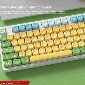 คีย์แคป <span class=keywords><strong>Little</strong></span> Vegetables Chicken โปรไฟล์ MOA วัสดุ PBT พิมพ์ลาย 5 ด้านด้วยเทคนิค Dye Sublimation 120 ปุ่ม ชุดคีย์แคปการ์ตูนน่ารักสำหรับคีย์บอร์ด DIY แบบกำหนดเอง - Product Image 4