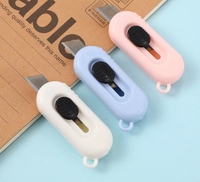 Couteau de poche Kawaii Express Box coupe-papier lame rechargeable outil de bureau porte-clés trou école papeterie bricolage qualité OEM